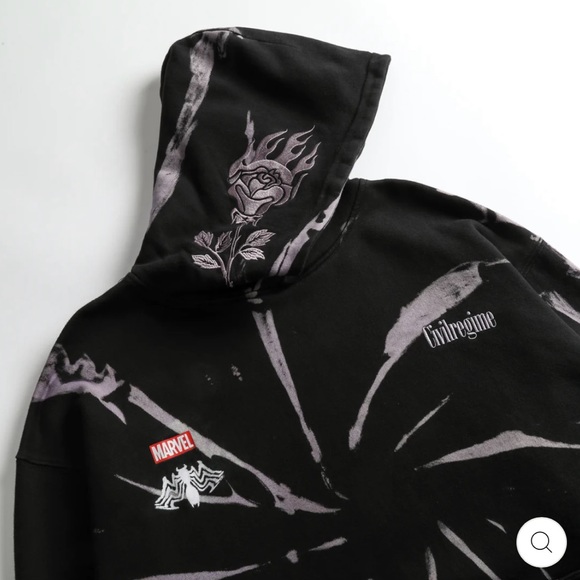 CIVIL REGIME X DARC SPORT X MARVELS SPIDERMAN VENOM “WEB OF CHAOS” HOODIE - Picture 4 of 9
